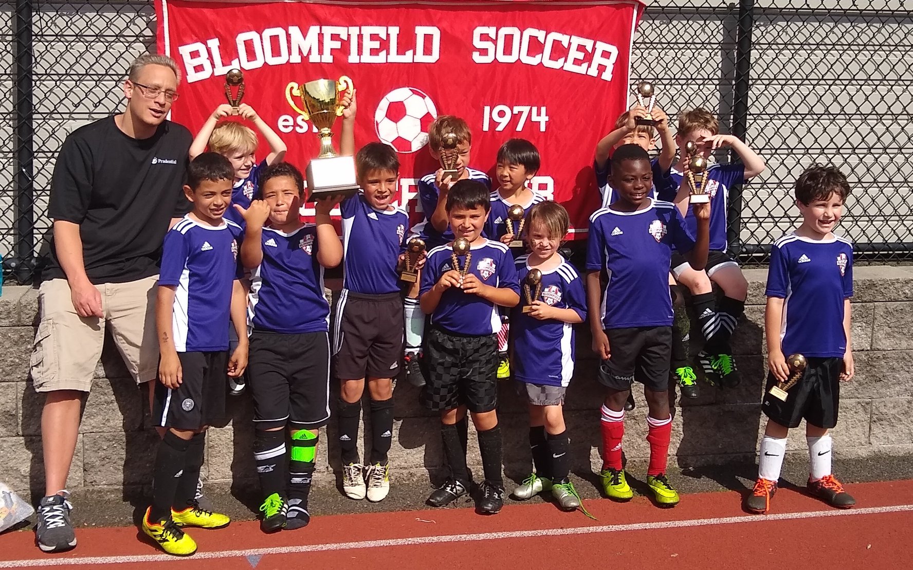 championship Saturday performance - every game well played and exciting and an awesome way to end the season for some of our groups. The K-1st grade boys super group champion Coach Stephen Budko and the Portugal Royal Purples