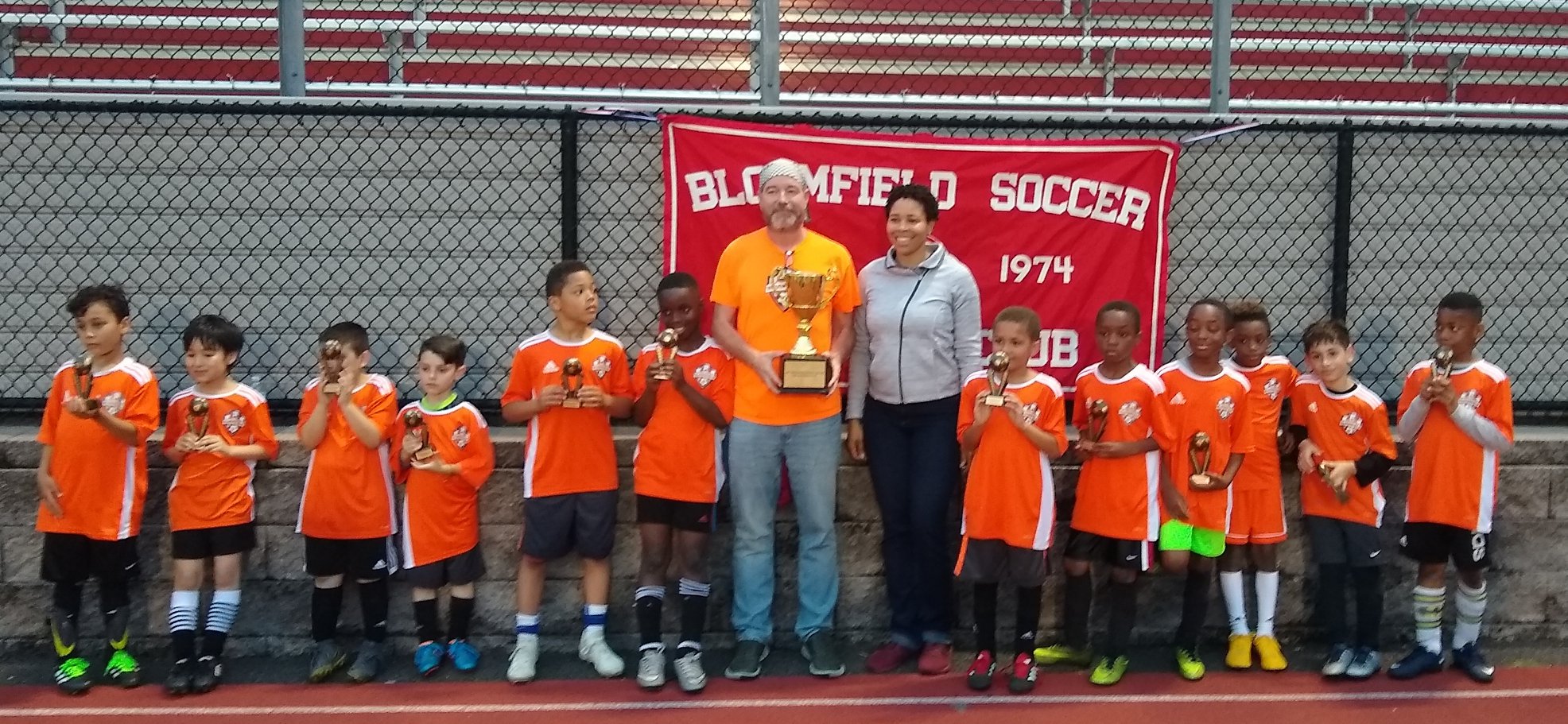 The 2019 Bloomfield Cup Spring intown soccer season crowns its final champion tonight at Foley Field. Congratulations to the Orange Holland 2/3rd grade boys. Spring 2019 Bloomfield Cup champions.